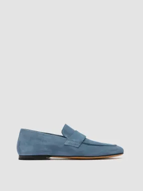 BLAIR 001 - Navy Suede Loafers,Women