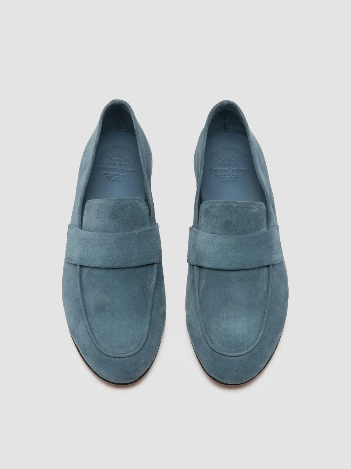 BLAIR 001 - Navy Suede Loafers,Women