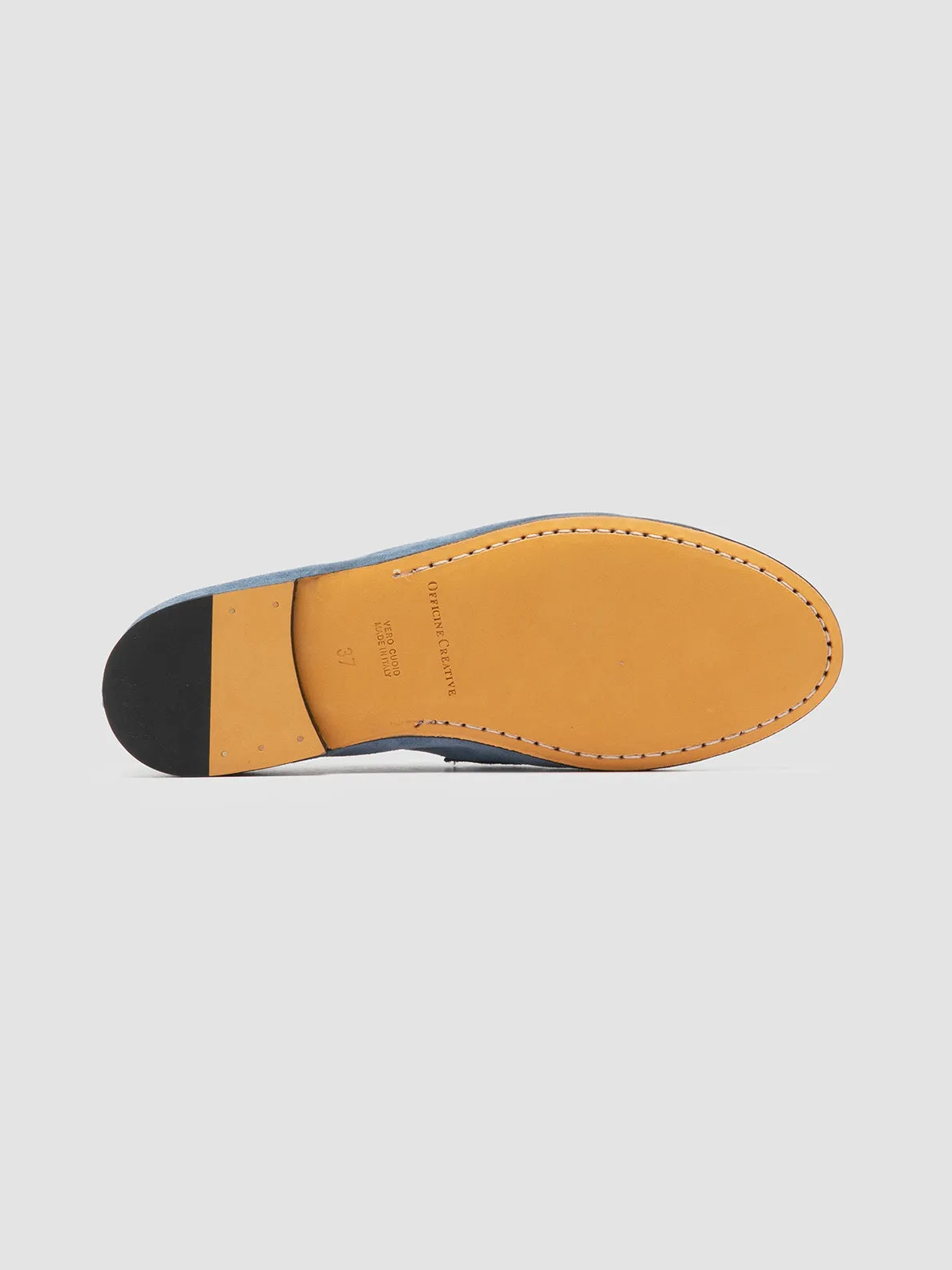 BLAIR 001 - Navy Suede Loafers,Women