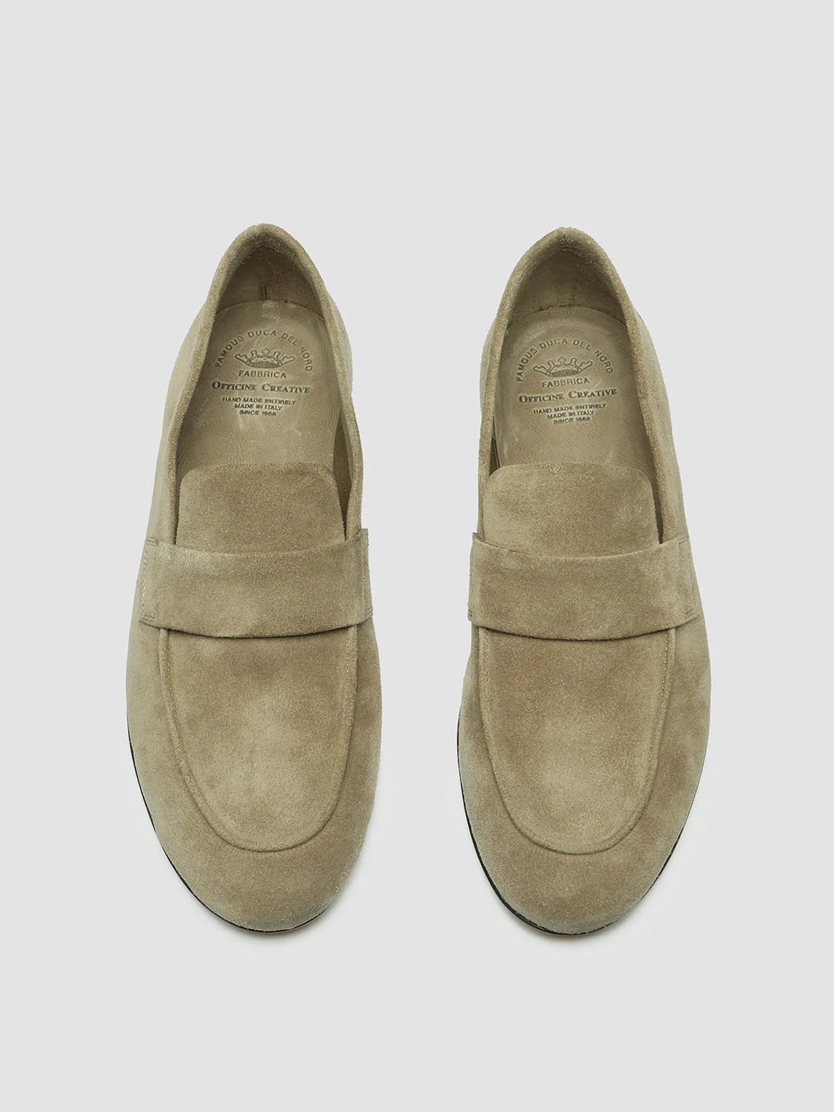 BLAIR 001 - Taupe Suede Loafers,Women