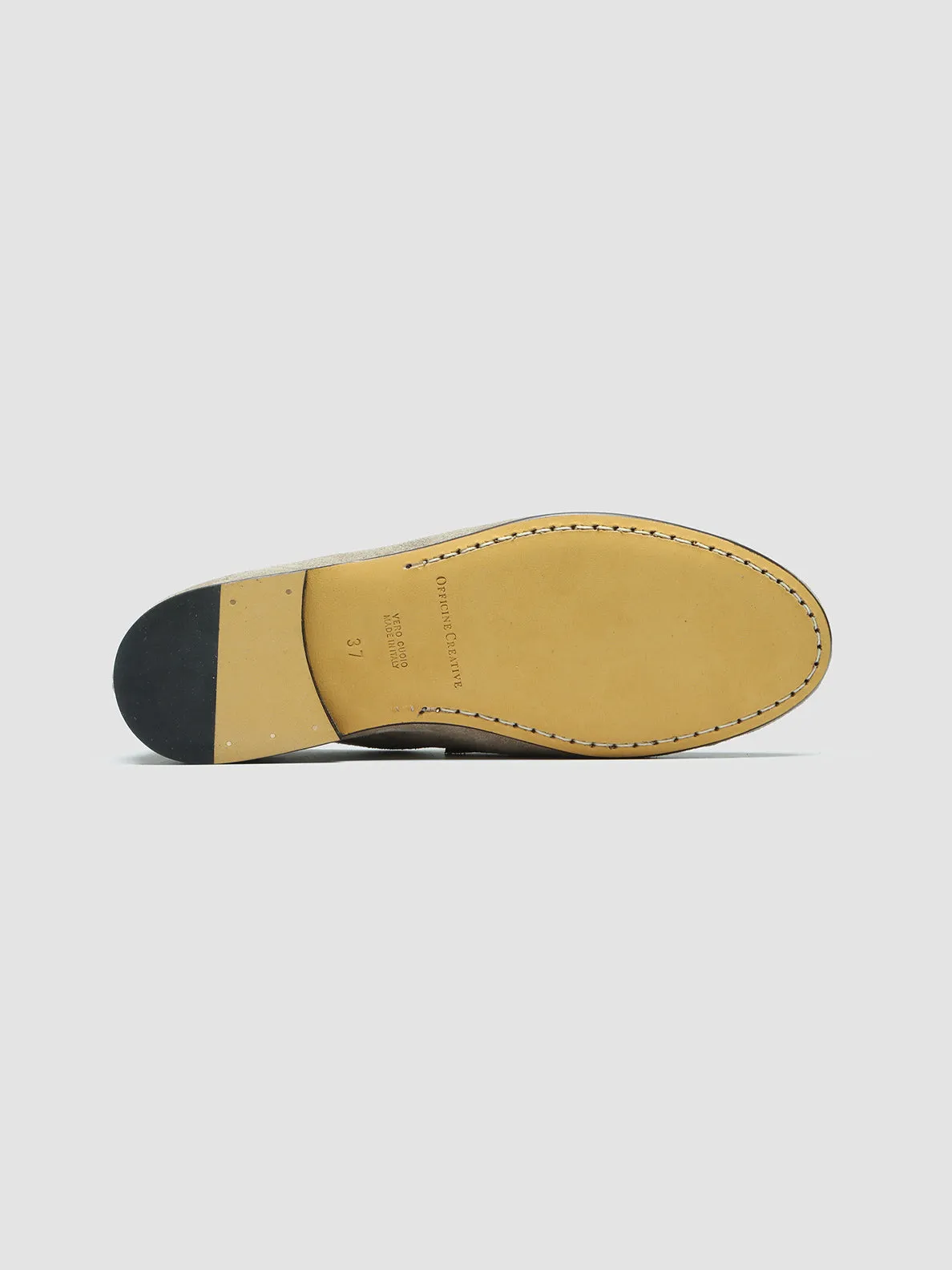 BLAIR 001 - Taupe Suede Loafers,Women