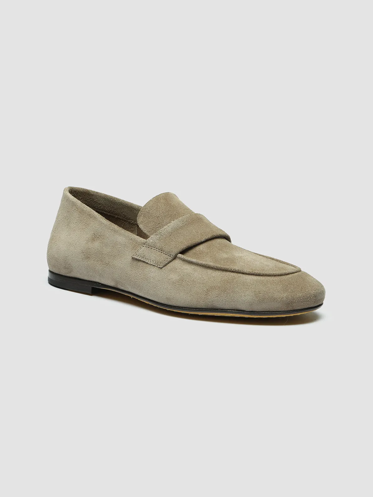 BLAIR 001 - Taupe Suede Loafers,Women