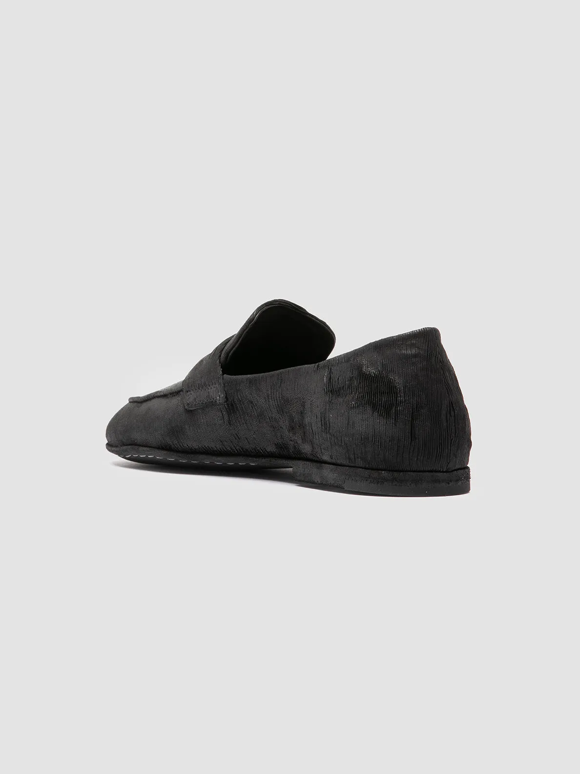 BLAIR DD 001 - Black Leather Penny Loafers,Women