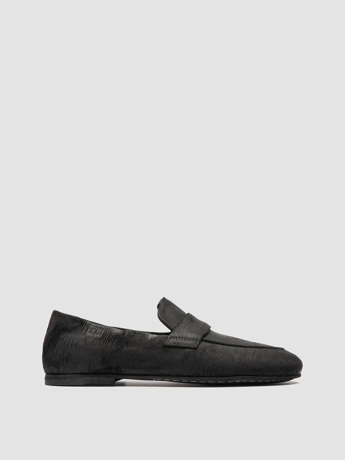 BLAIR DD 001 - Black Leather Penny Loafers,Women
