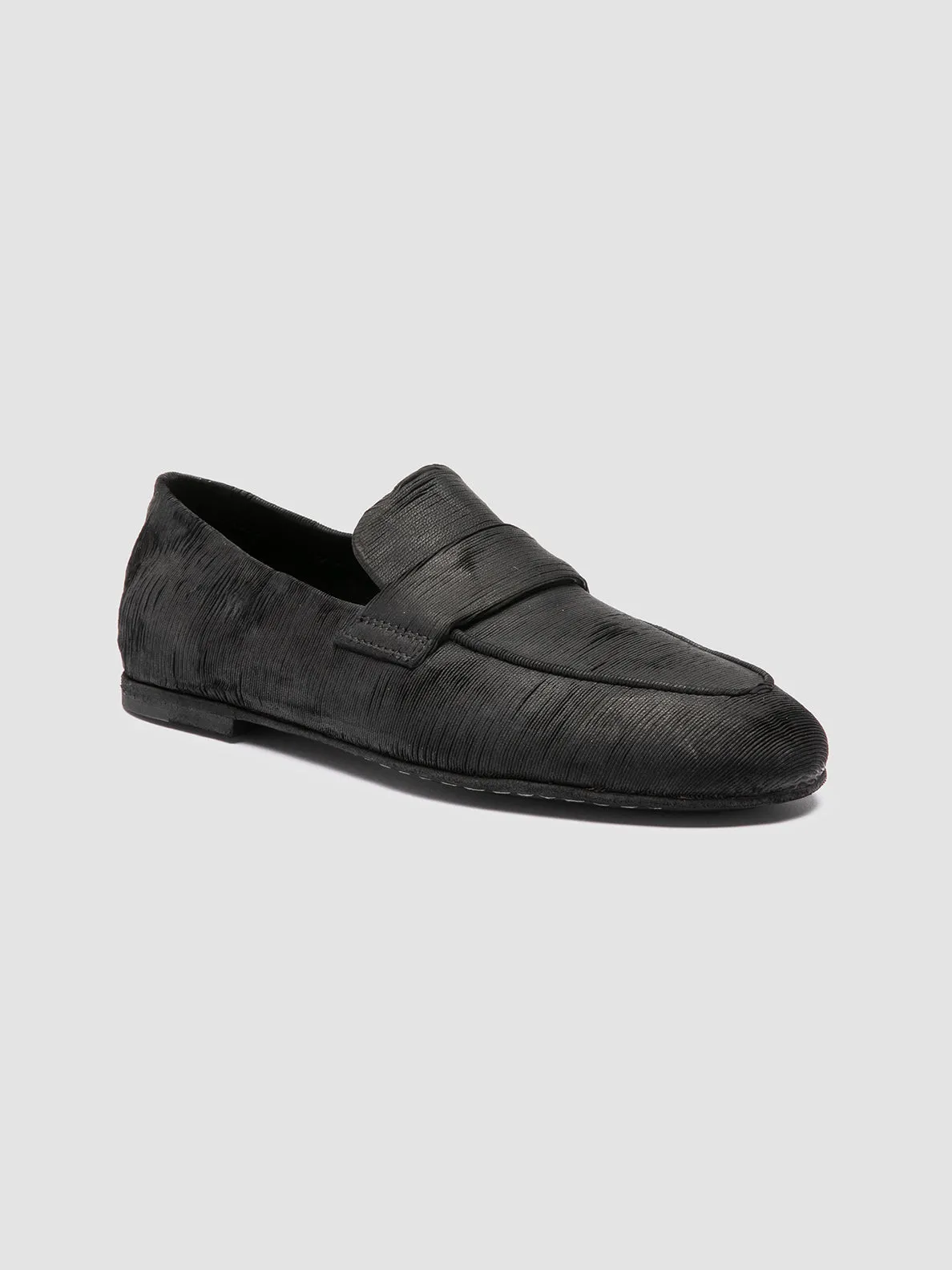 BLAIR DD 001 - Black Leather Penny Loafers,Women