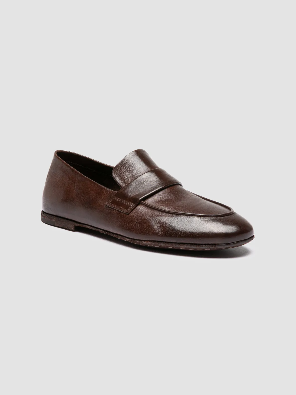 BLAIR DD 001 - Brown Leather Penny Loafers,Women