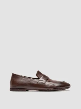 BLAIR DD 001 - Brown Leather Penny Loafers,Women