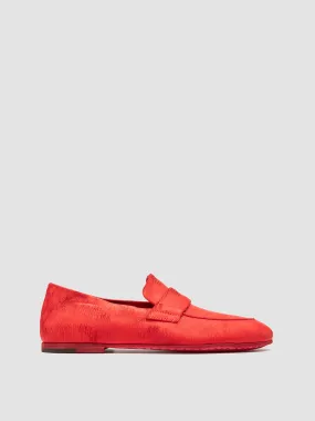 BLAIR DD 001 - Red Leather Penny Loafers,Women