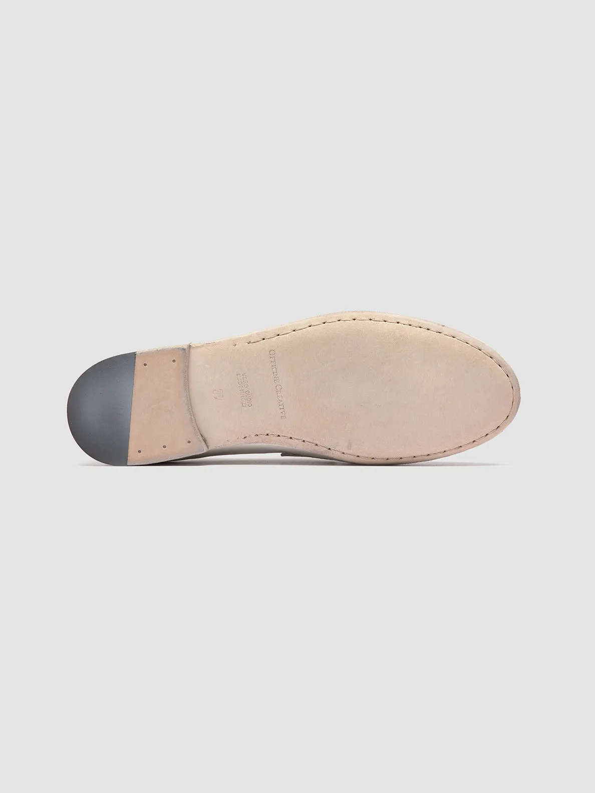 BLAIR DD 001 - White Leather Penny Loafers,Women