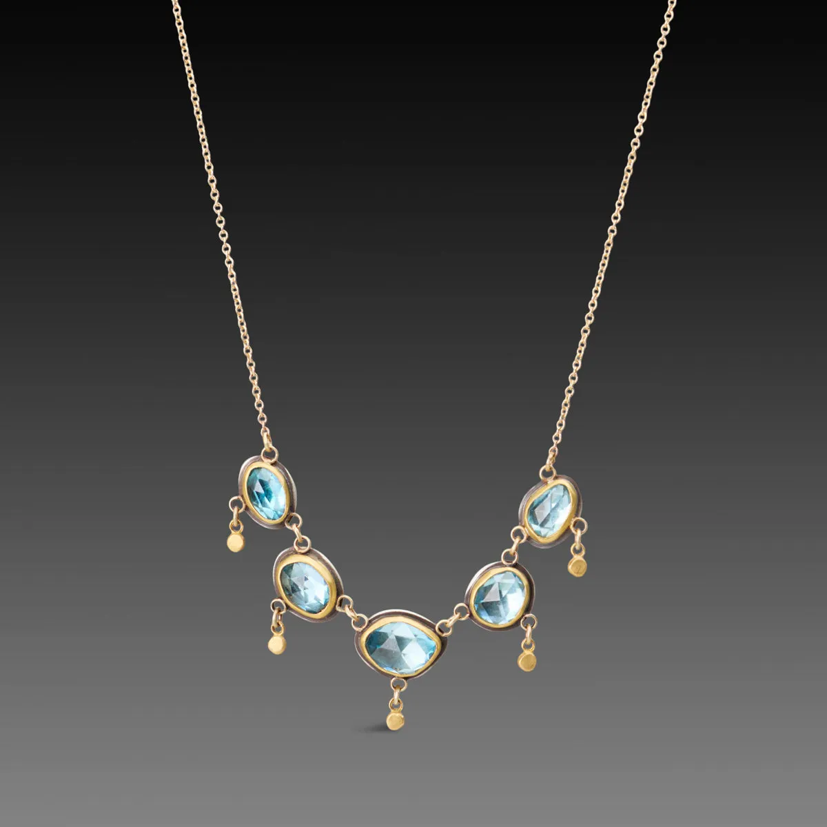 Blue Topaz Necklace,Jewelry Delicate & Elegant