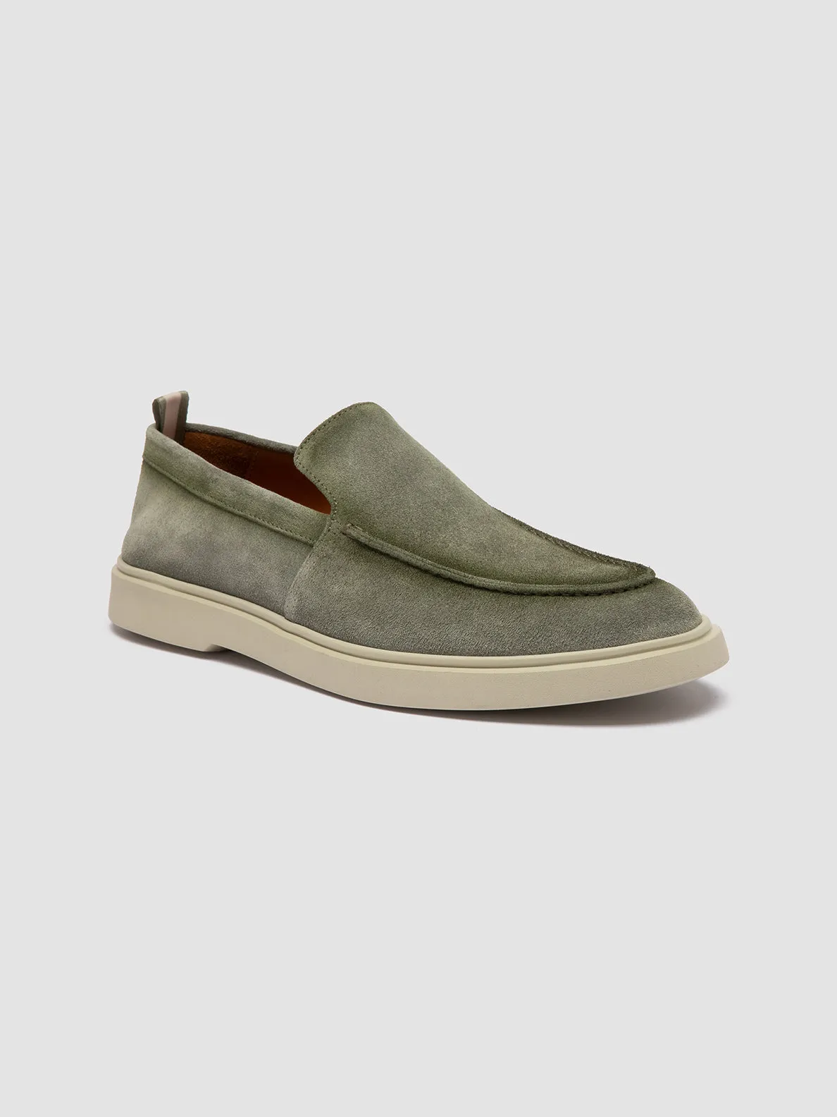BONES 002 - Green Suede Loafers,Men