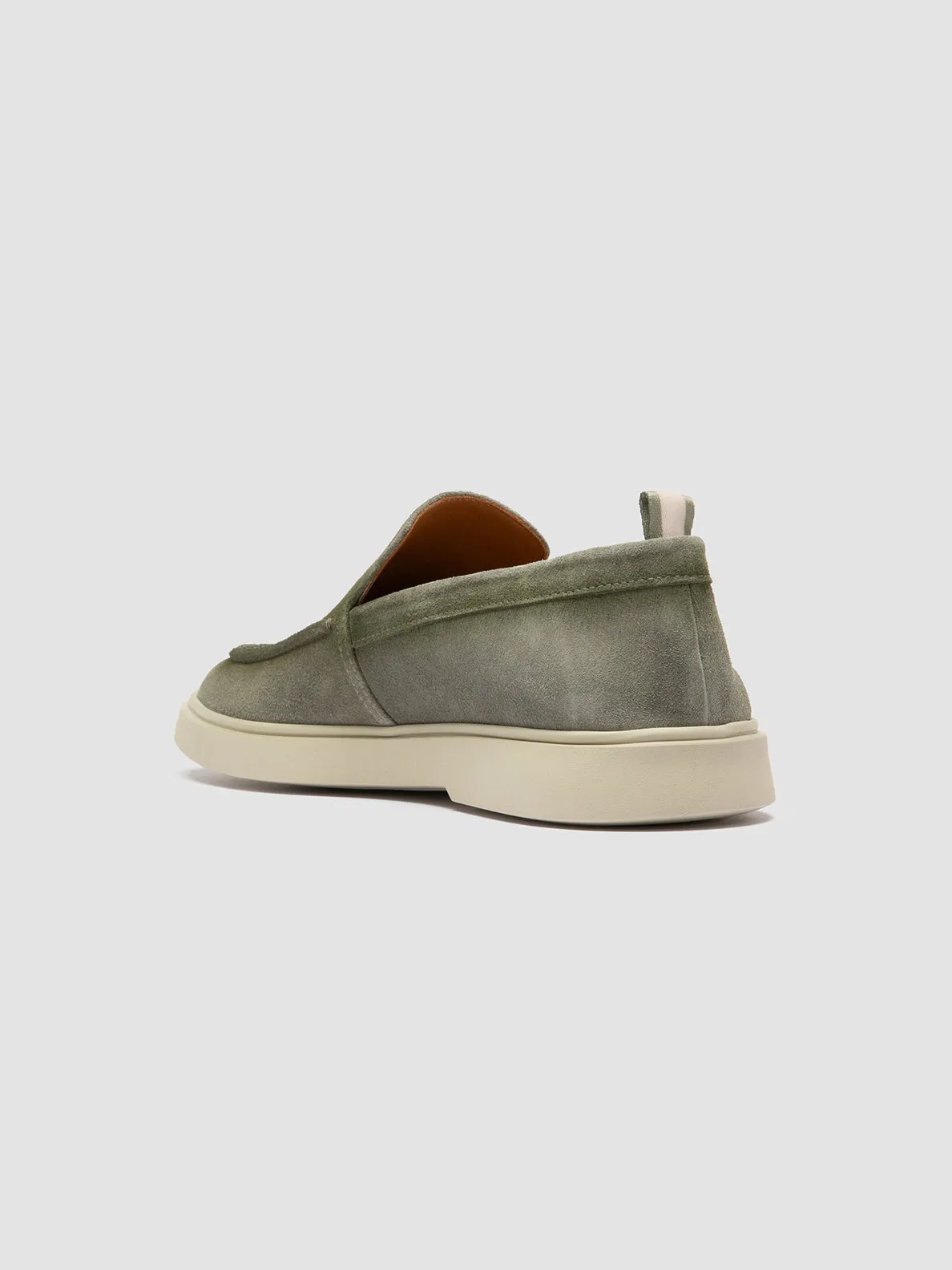 BONES 002 - Green Suede Loafers,Men