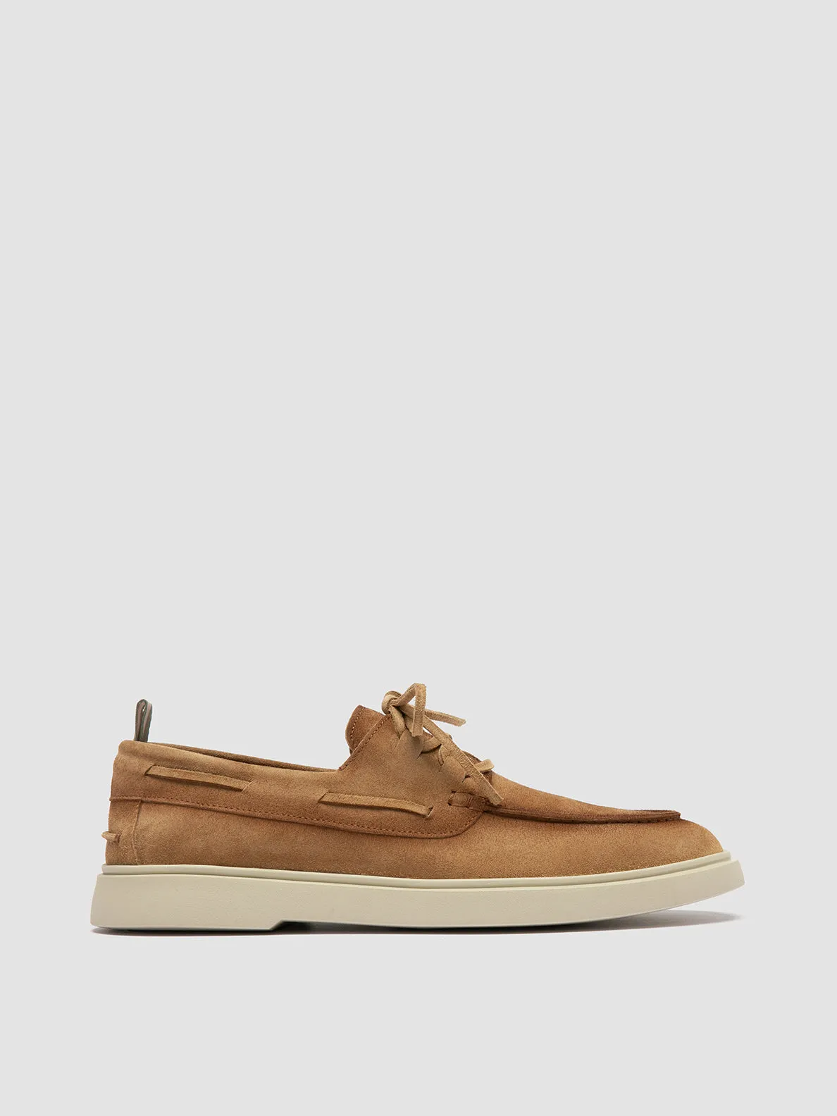 BONES 013 - Camel Suede Boat Shoes,Men