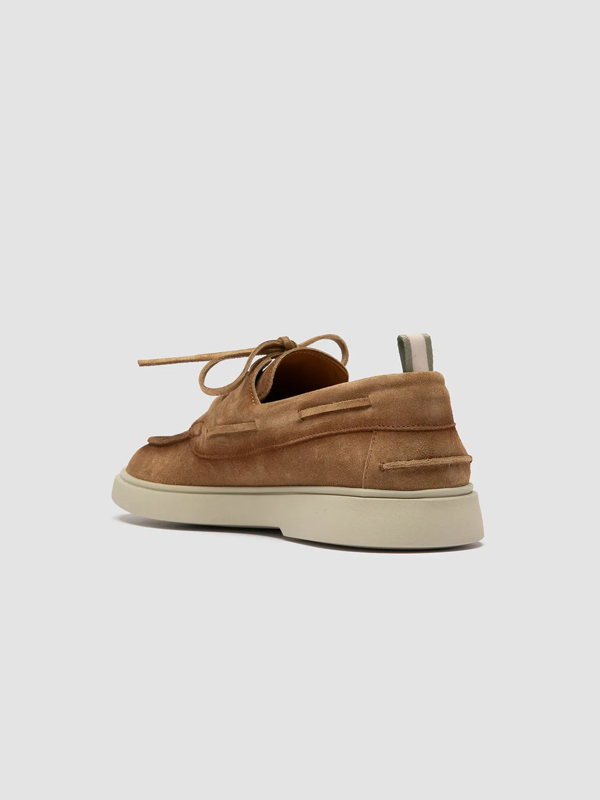 BONES 013 - Camel Suede Boat Shoes,Men