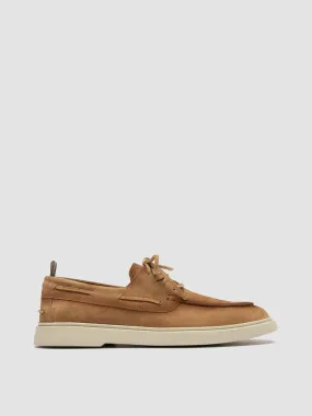 BONES 013 - Camel Suede Boat Shoes,Men