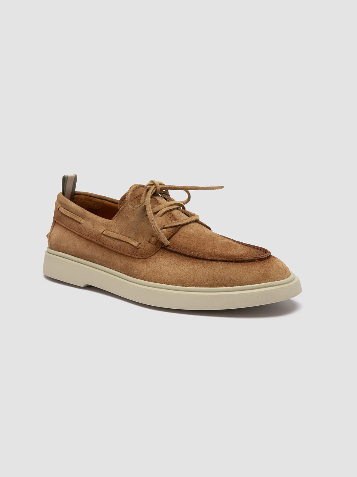 BONES 013 - Camel Suede Boat Shoes,Men