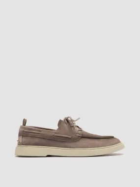 BONES 013 - Grey Suede Boat Shoes,Men