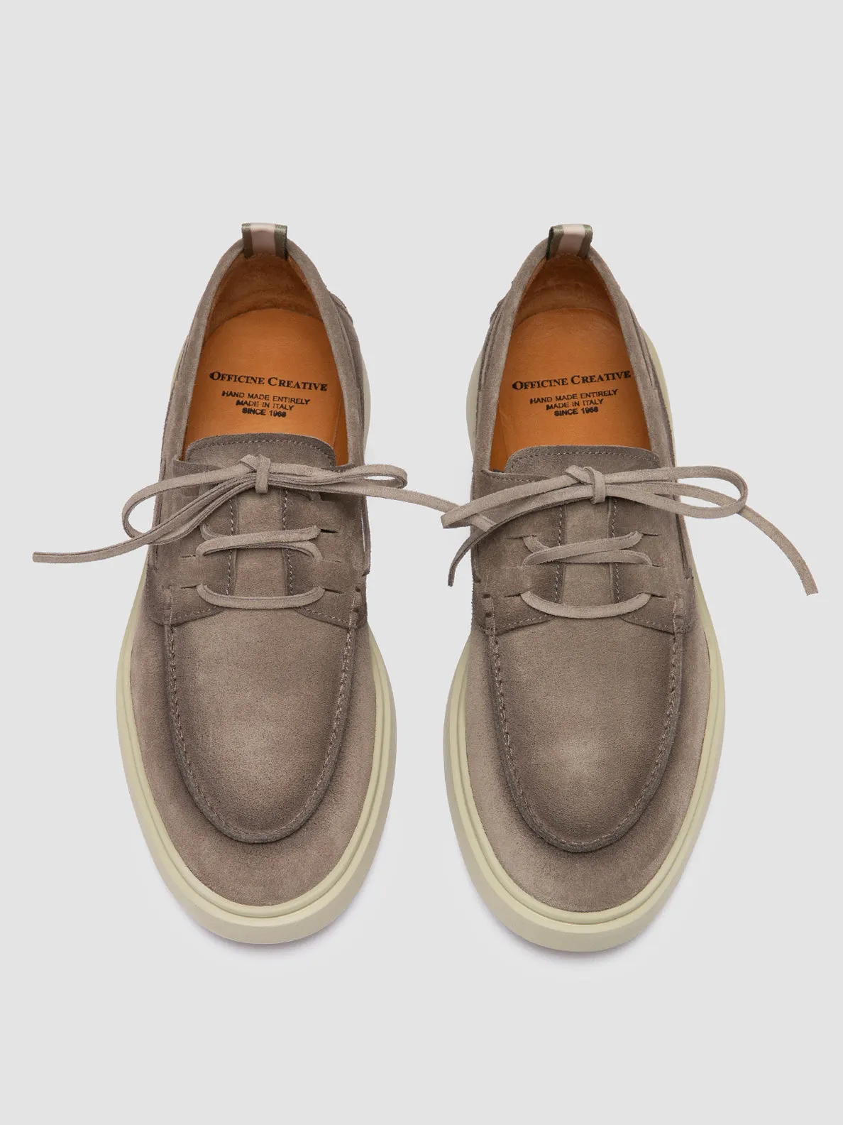 BONES 013 - Grey Suede Boat Shoes,Men