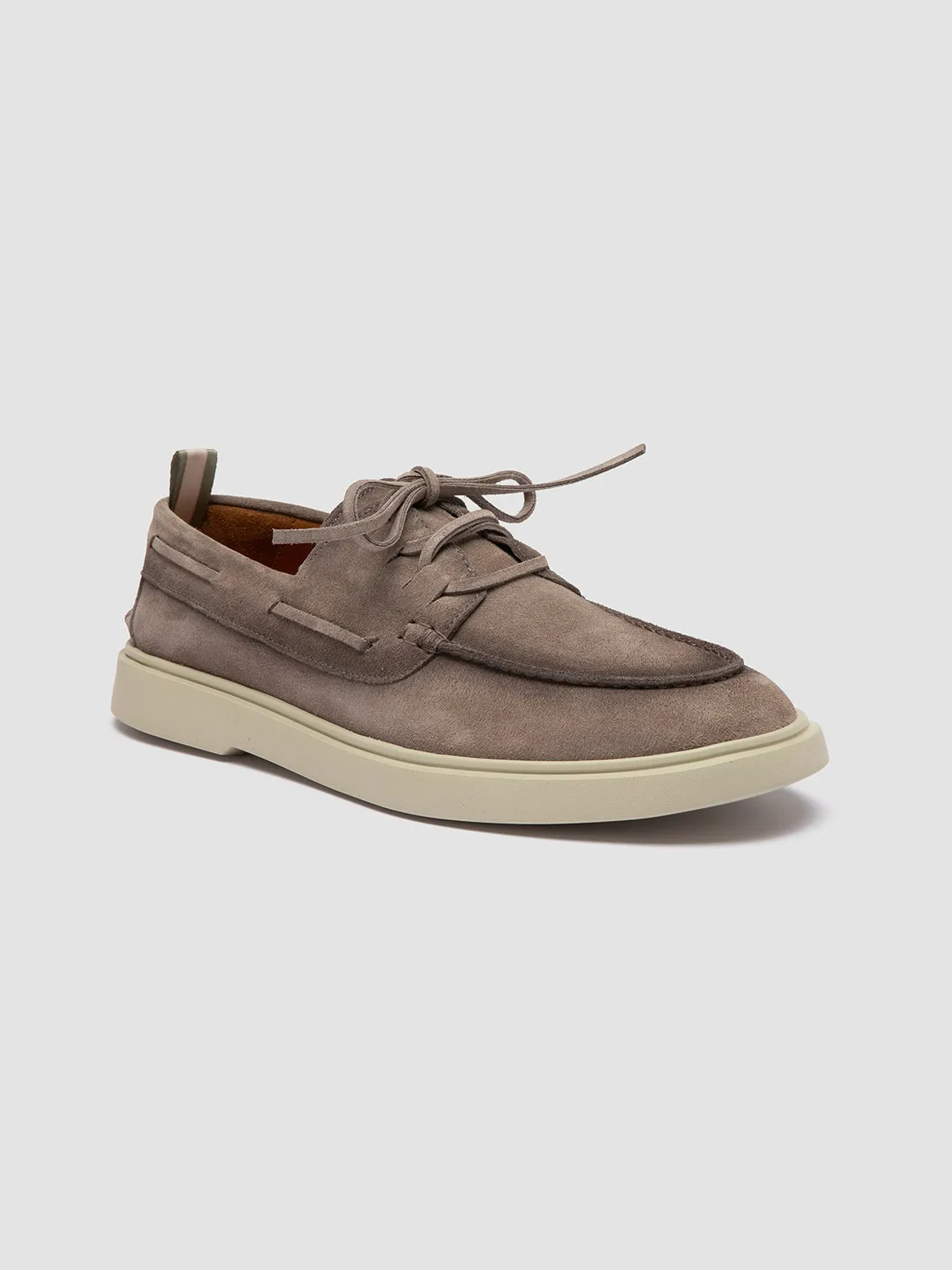 BONES 013 - Grey Suede Boat Shoes,Men