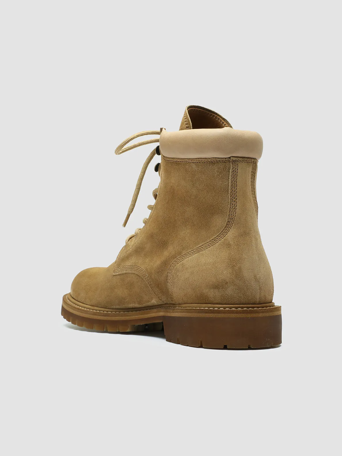 BOSS 002 - Brown Suede and Leather Lace Up Boots,Men Boots