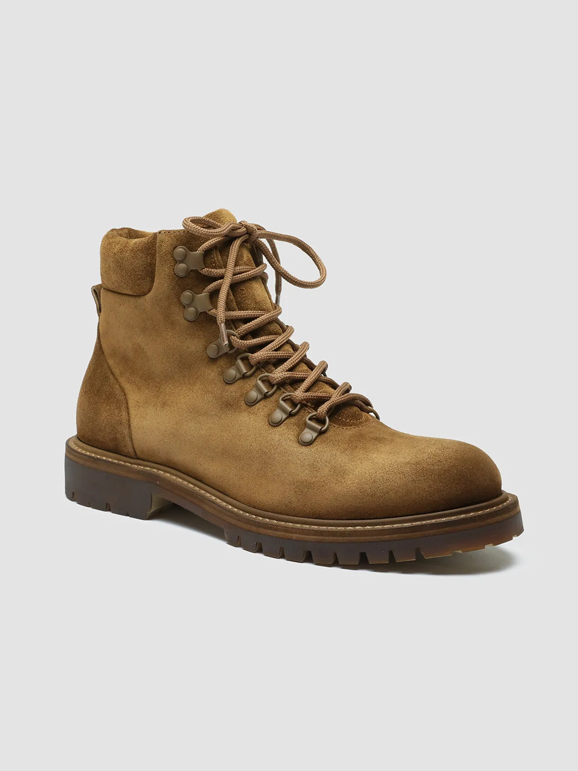 BOSS 003 - Brown Suede Lace Up Boots,Men Boots