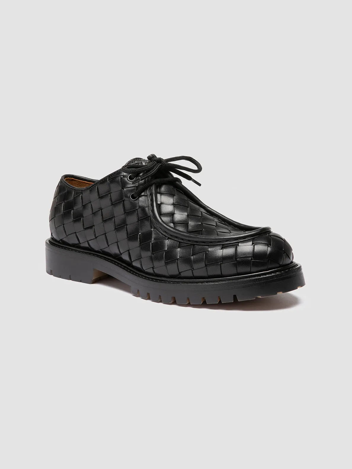 BOSS 015 - Black Leather Derby Shoes,Men Derby Shoes