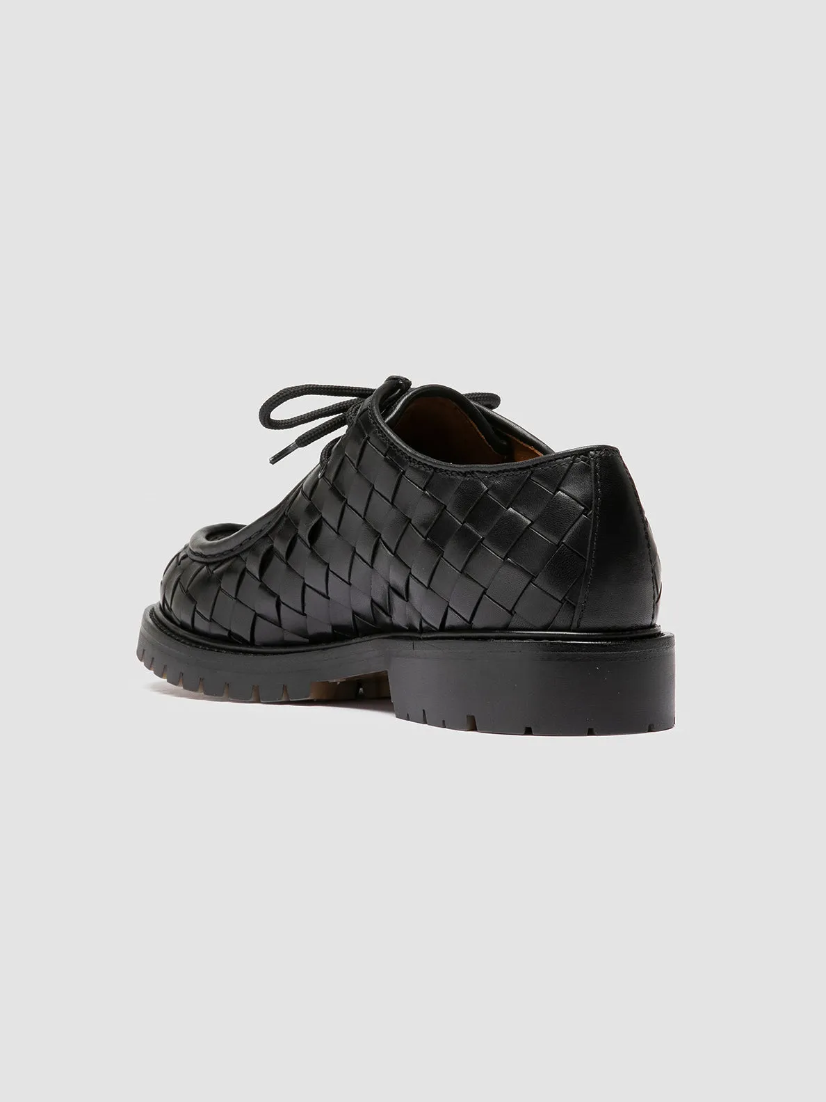 BOSS 015 - Black Leather Derby Shoes,Men Derby Shoes
