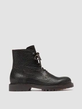 BOSS 017 - Brown Leather Lace-Up Boots,Men Boots