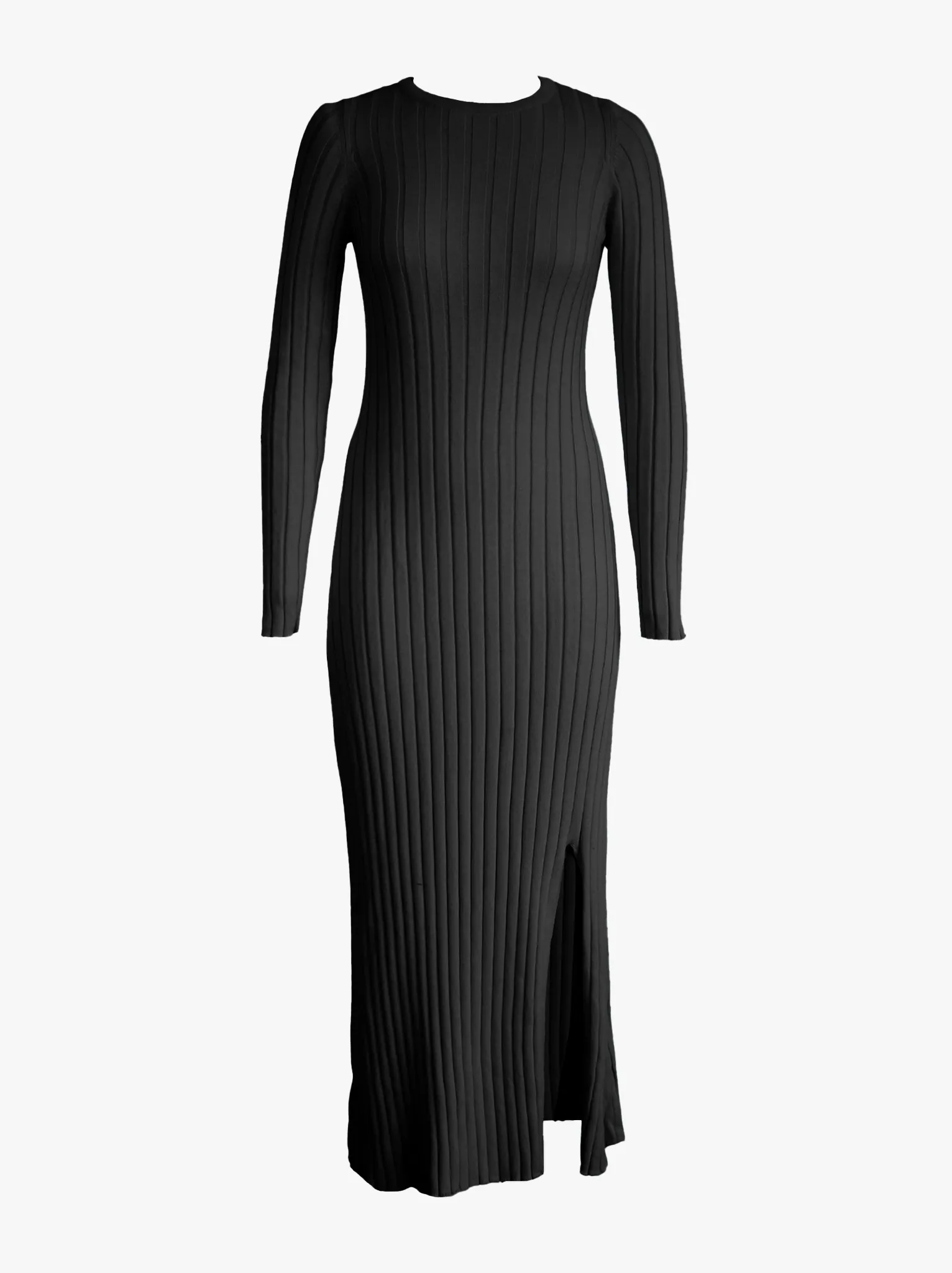 Bridget Knit Midi Dress - Black,Women Dresses