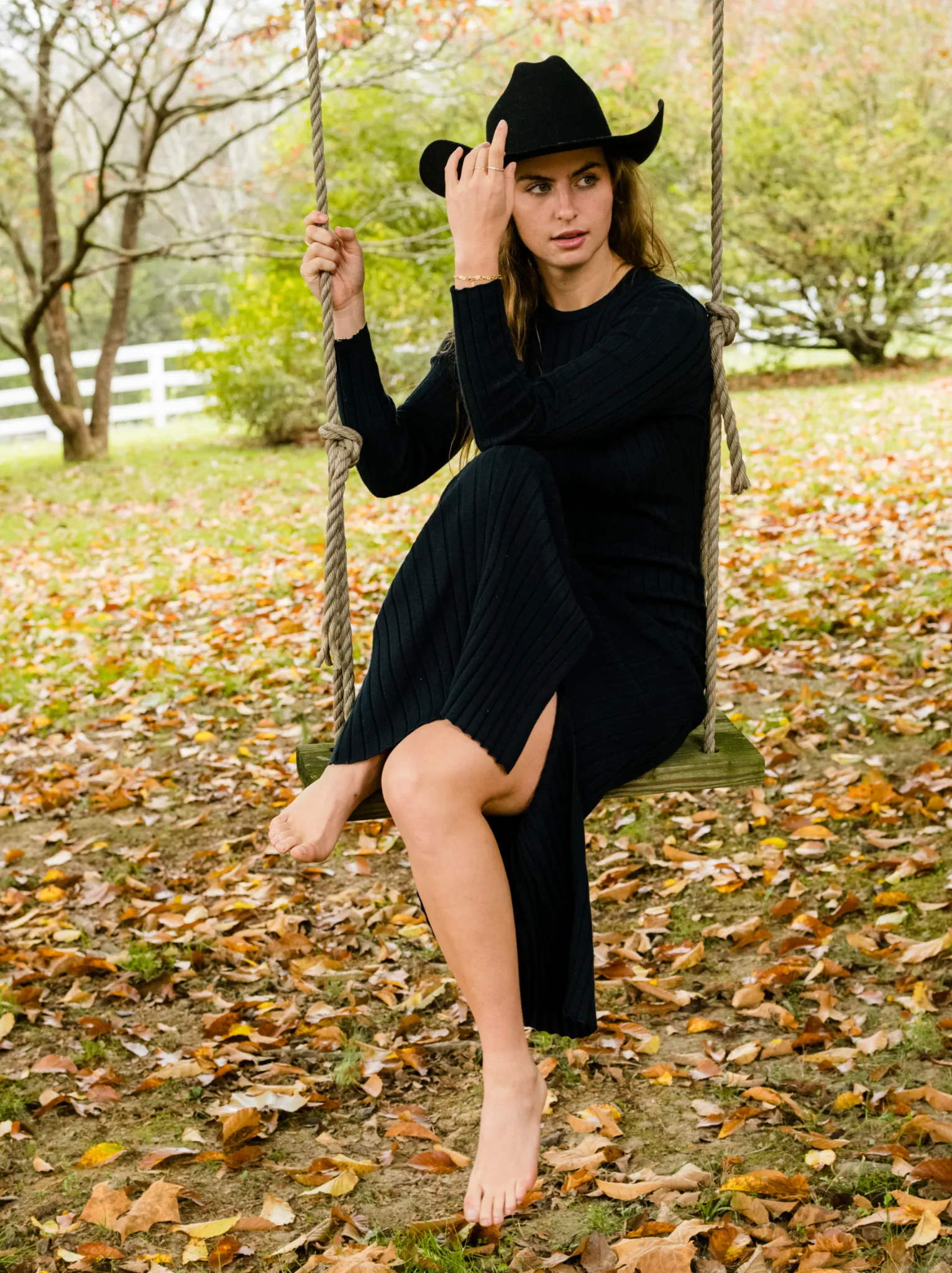 Bridget Knit Midi Dress - Black,Women Dresses