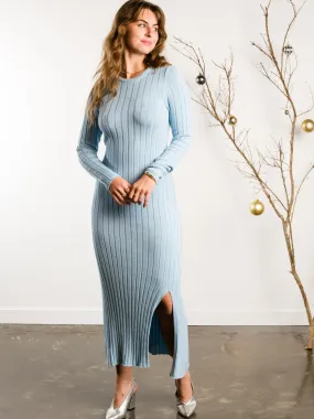 Bridget Knit Midi Dress - Clear Sky,Women Dresses