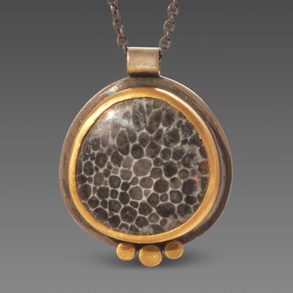 Bryozoan Fossil Necklace,Jewelry Delicate & Elegant