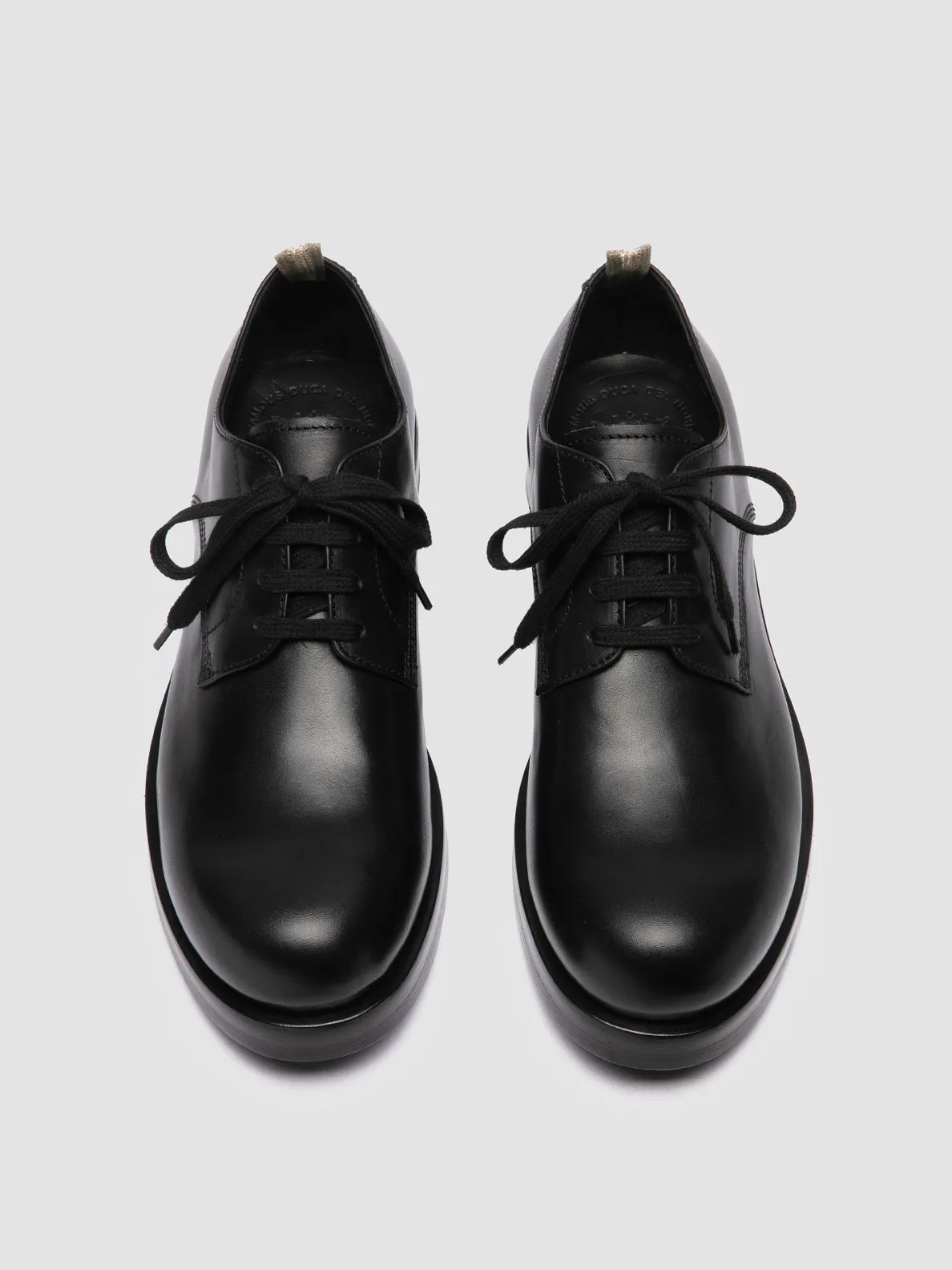BULLA 001 - Black Leather Derby Shoes,Men Derby Shoes