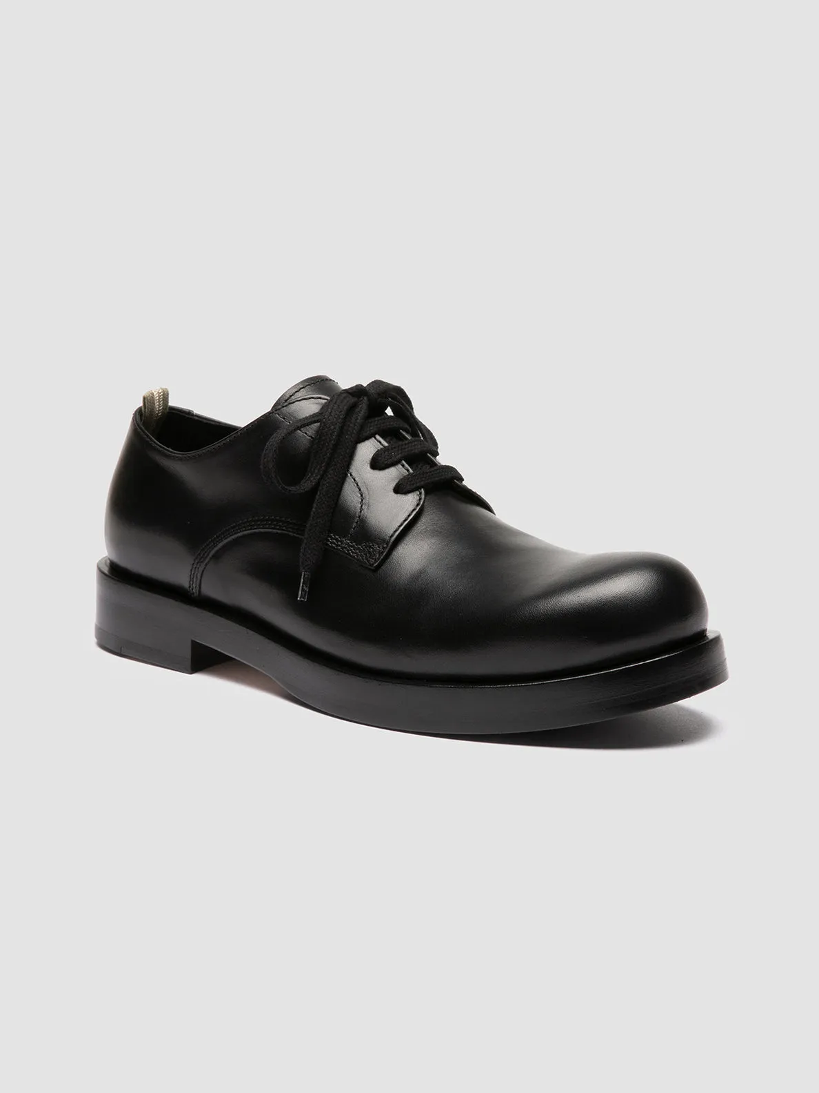 BULLA 001 - Black Leather Derby Shoes,Men Derby Shoes