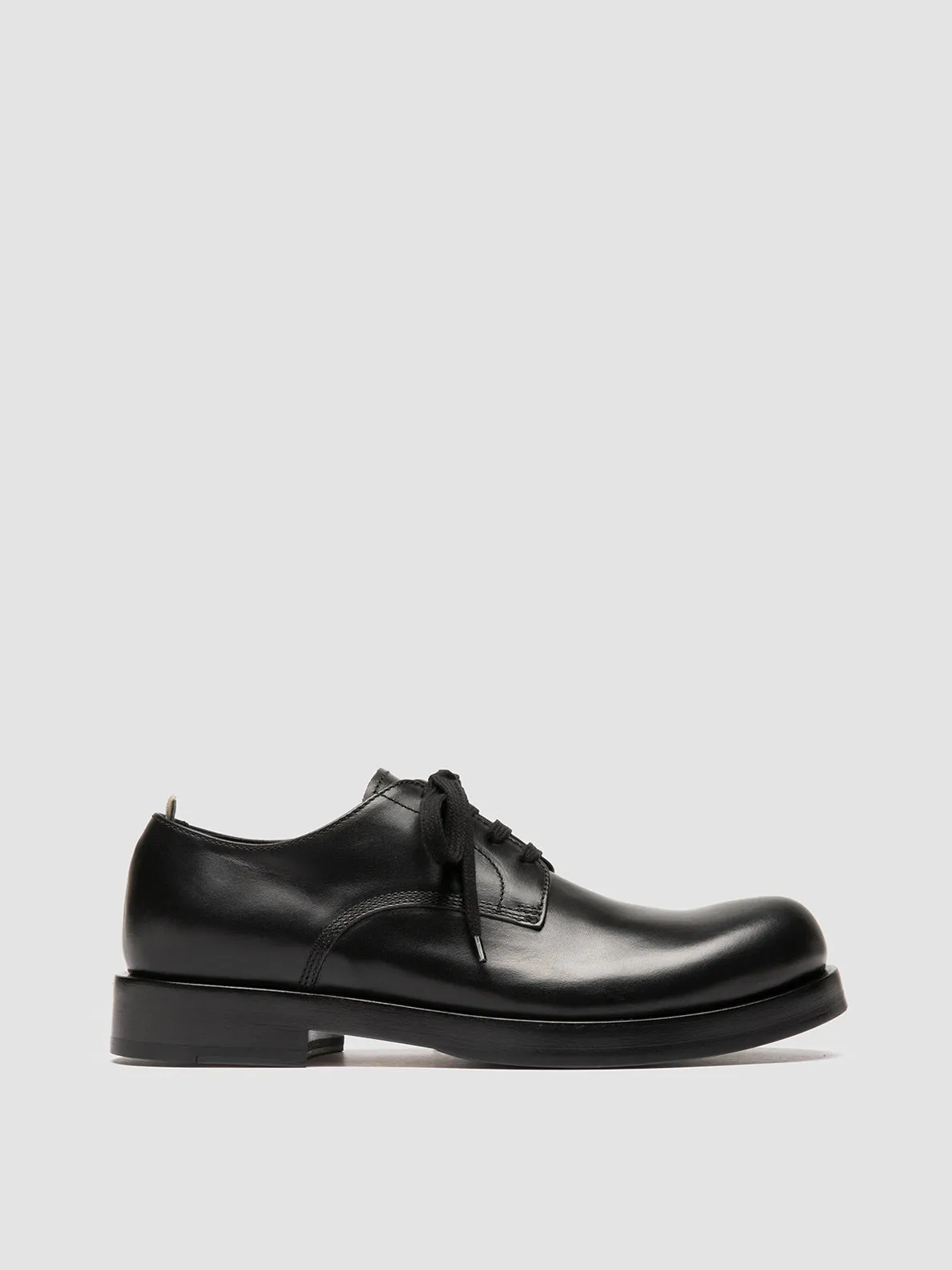 BULLA 001 - Black Leather Derby Shoes,Men Derby Shoes