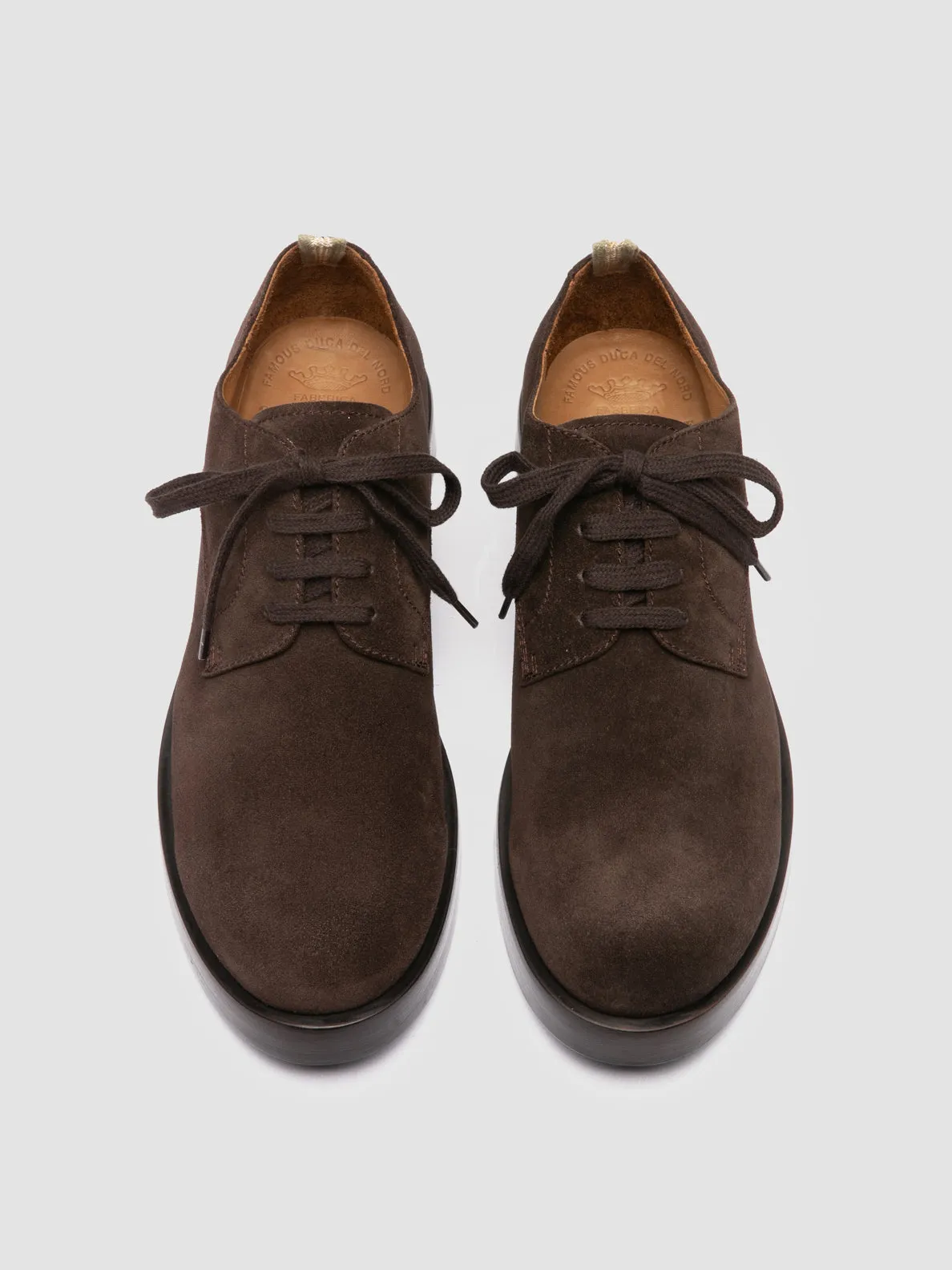 BULLA 001 - Brown Suede Derby Shoes,Men Derby Shoes