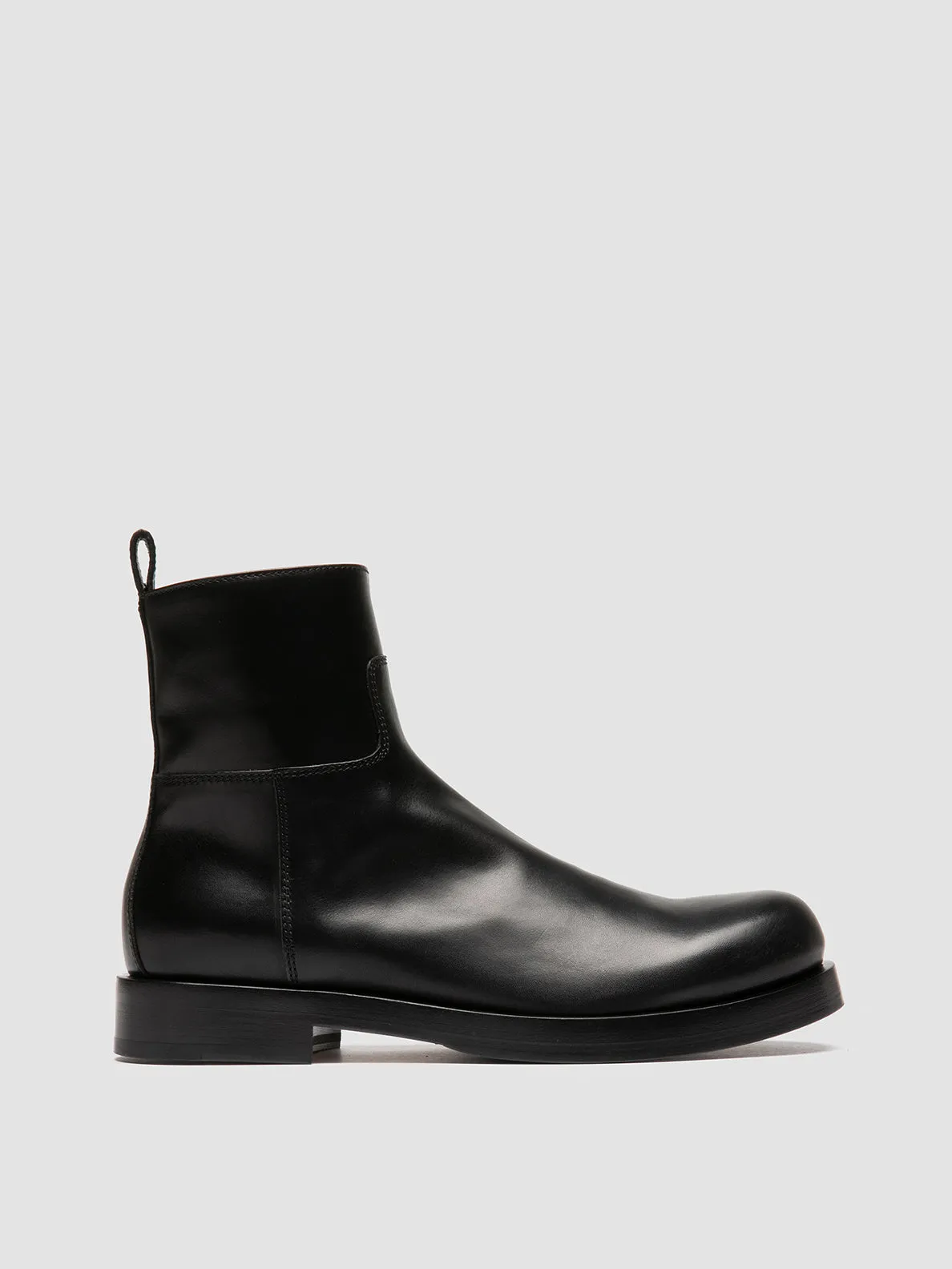 BULLA 003 - Black Leather Zipped Boots,Men Boots