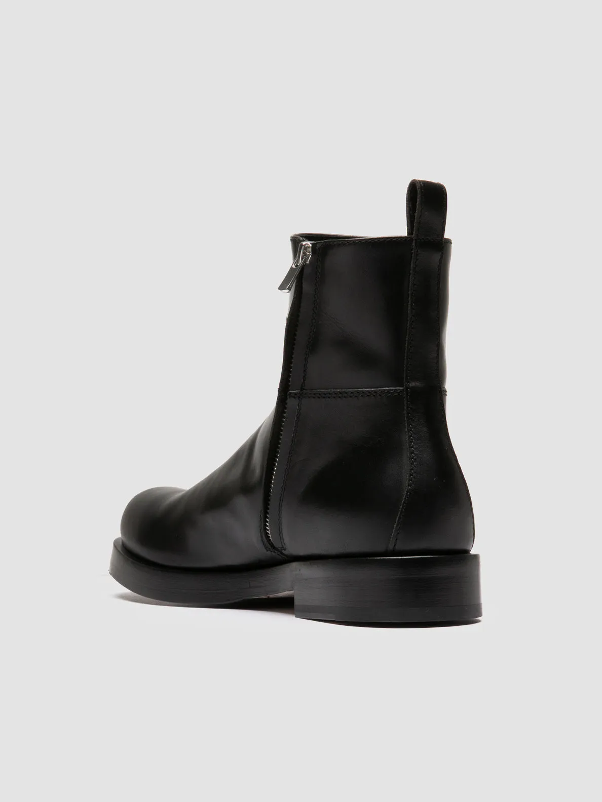 BULLA 003 - Black Leather Zipped Boots,Men Boots
