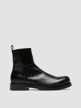 BULLA 003 - Black Leather Zipped Boots,Men Boots