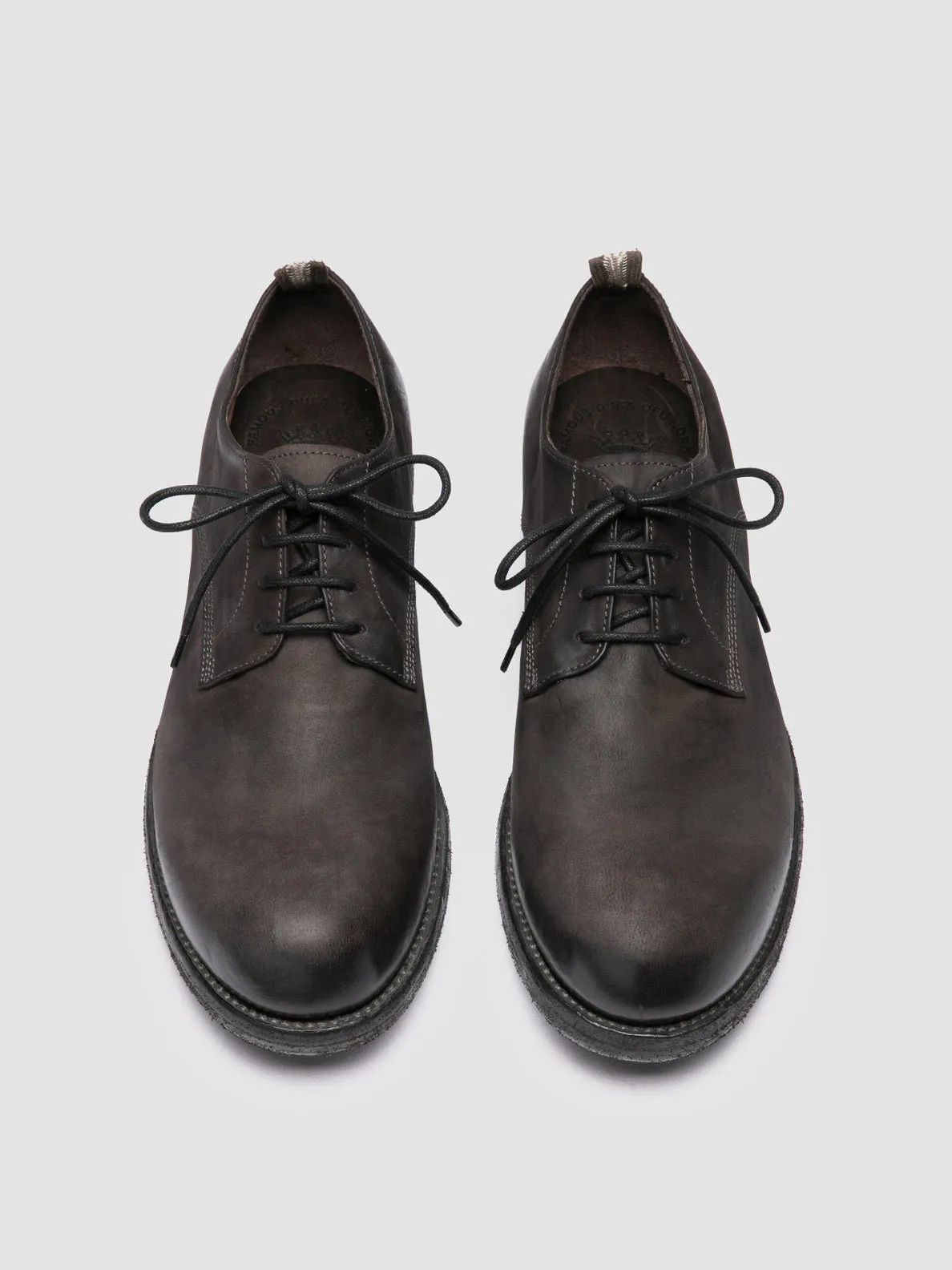 BULLA DD 101 - Grey Leather Derby Shoes,Men Derby Shoes