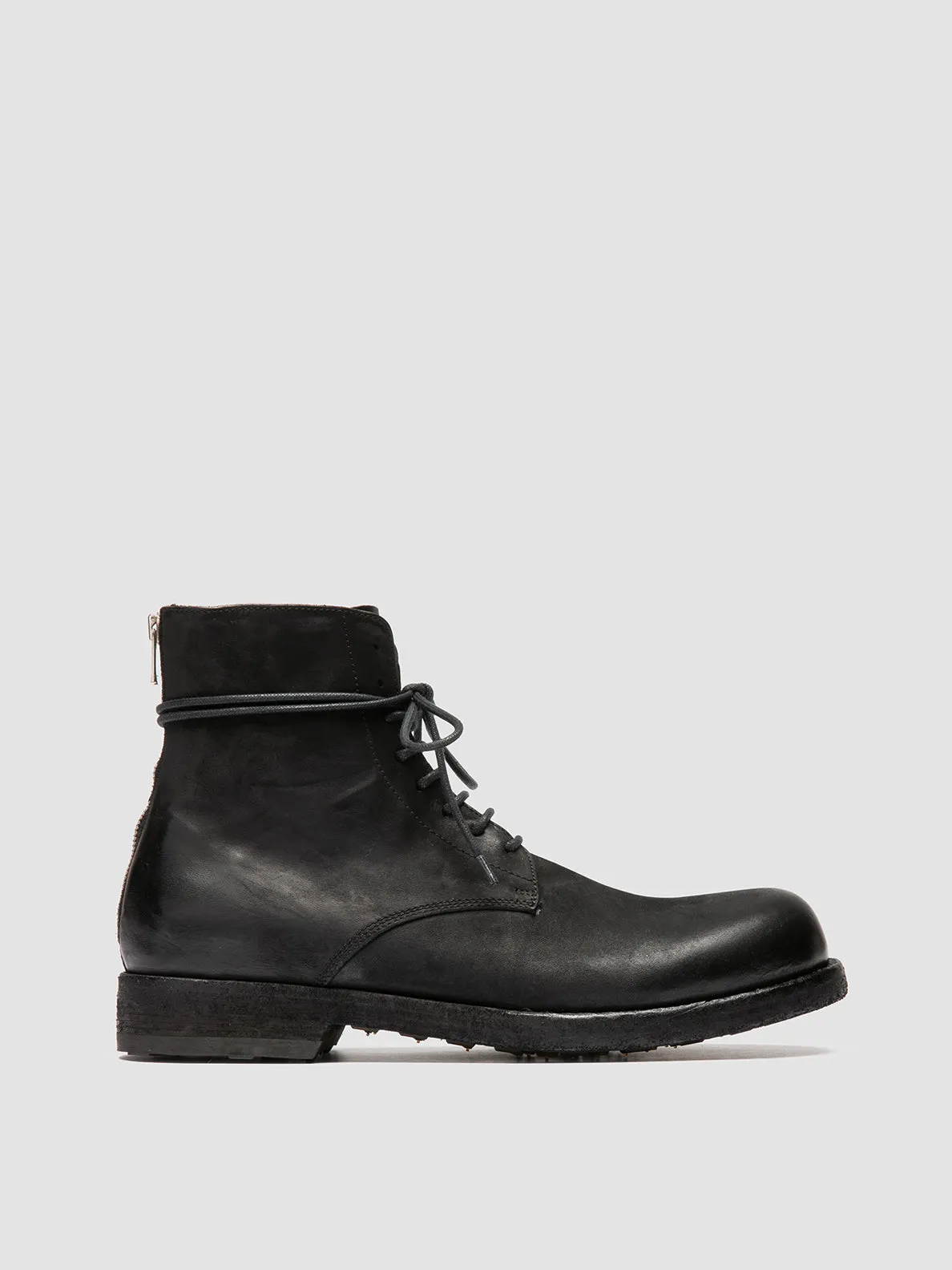 BULLA DD 102 - Black Leather Lace-up Boots,Men Boots