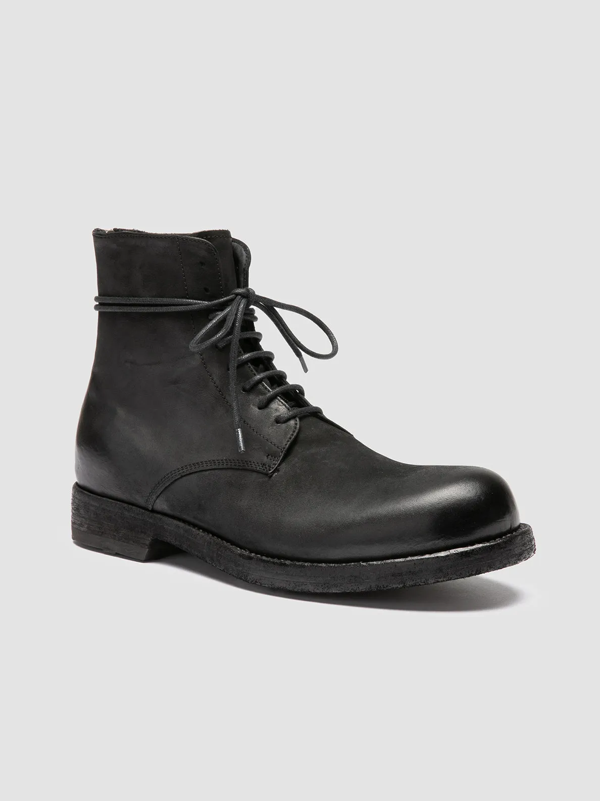 BULLA DD 102 - Black Leather Lace-up Boots,Men Boots