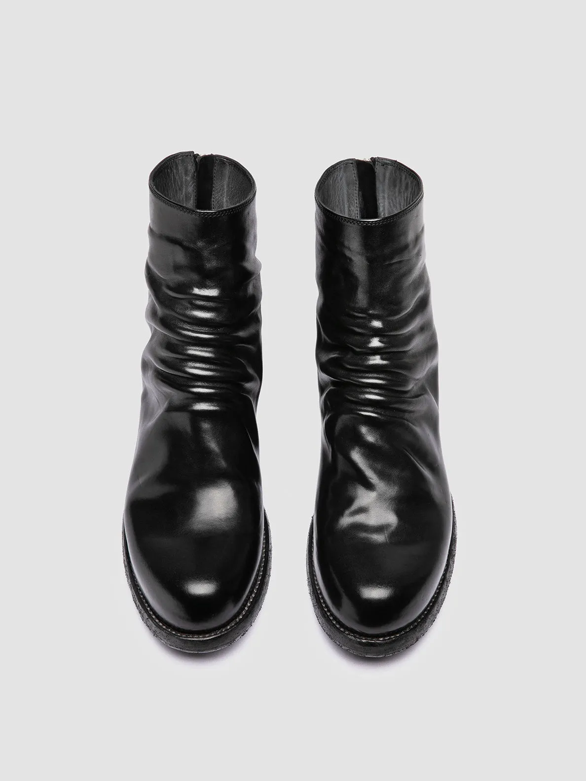 BULLA DD 103 - Black Leather Zipped Boots,Men Boots