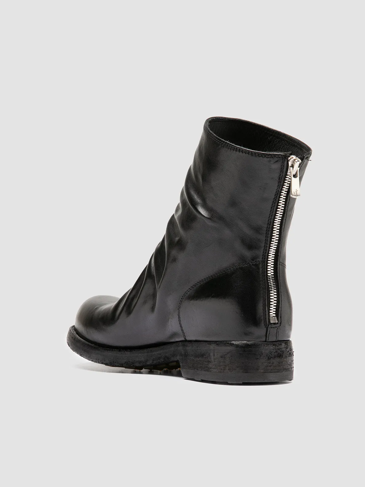 BULLA DD 103 - Black Leather Zipped Boots,Men Boots