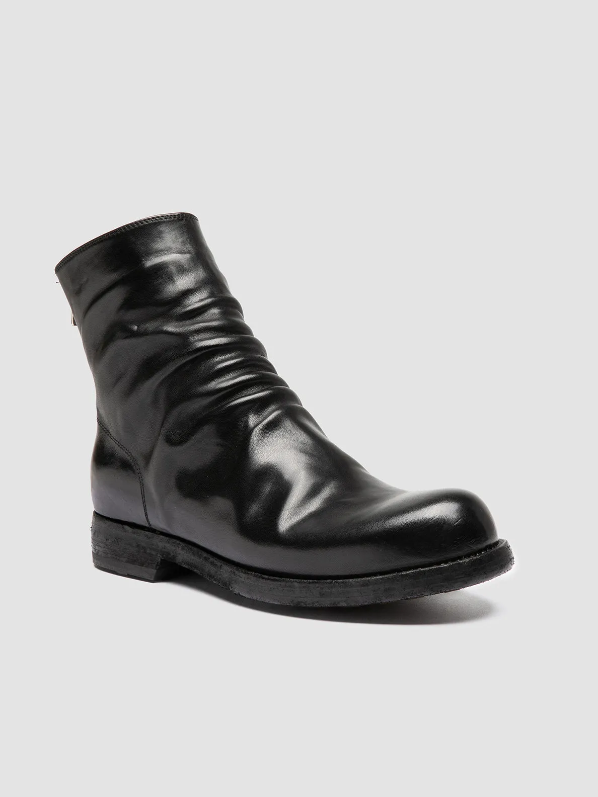 BULLA DD 103 - Black Leather Zipped Boots,Men Boots