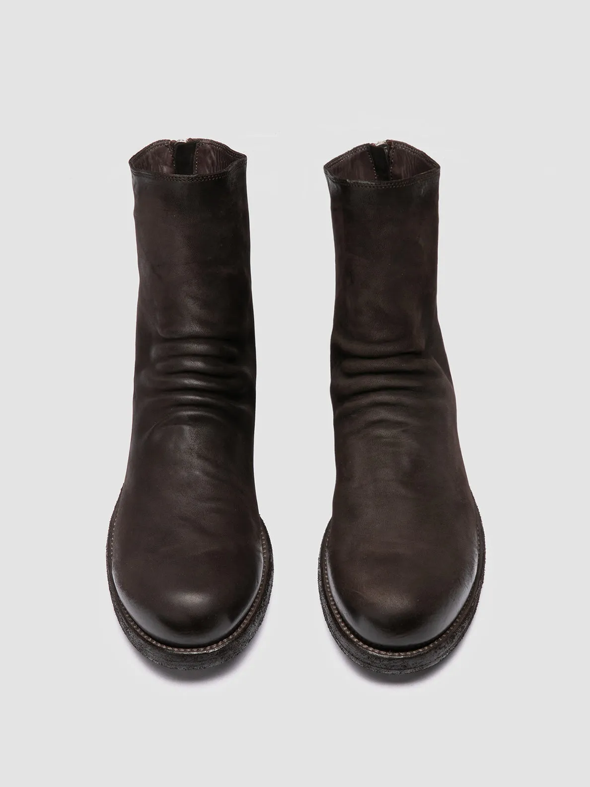 BULLA DD 103 - Brown Leather Zipped Boots,Men Boots