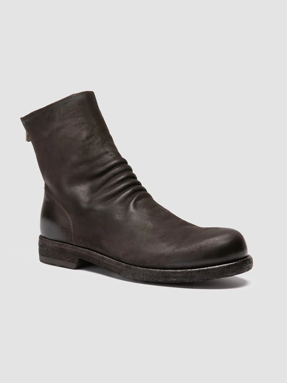 BULLA DD 103 - Brown Leather Zipped Boots,Men Boots