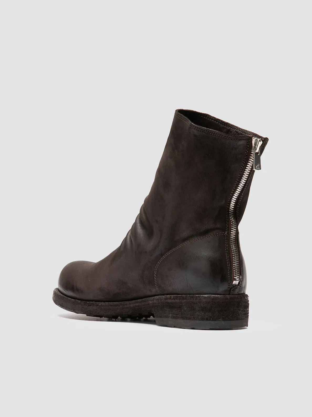 BULLA DD 103 - Brown Leather Zipped Boots,Men Boots
