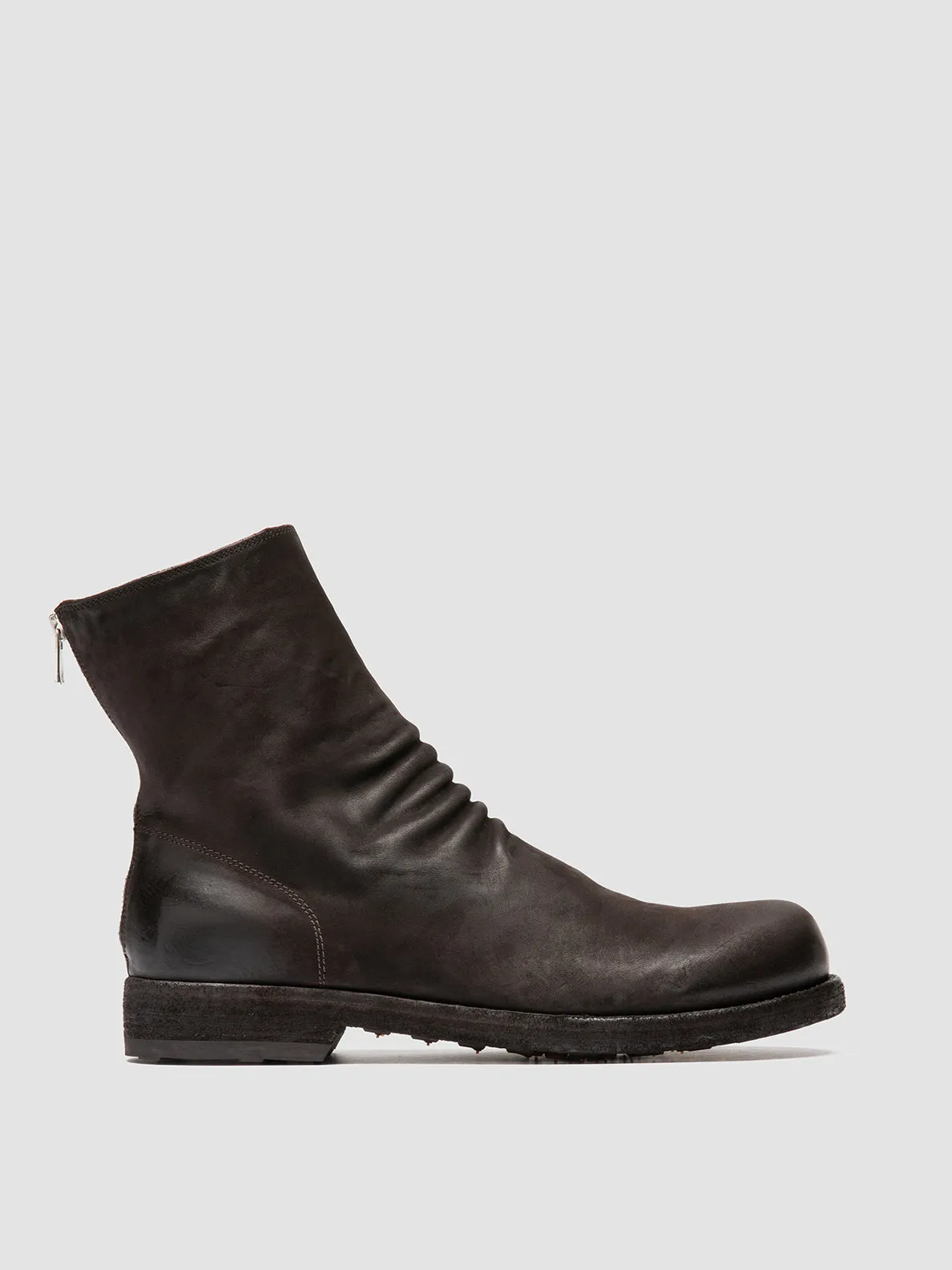 BULLA DD 103 - Brown Leather Zipped Boots,Men Boots