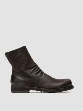 BULLA DD 103 - Brown Leather Zipped Boots,Men Boots